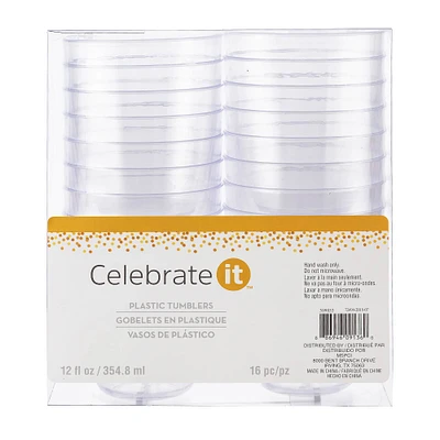 12 Packs: 16 ct. (192 total) 12oz. Plastic Cups by Celebrate It™ Entertaining
