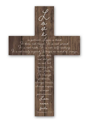 16" Love Never Fails Cross