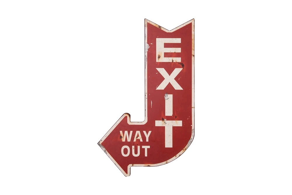 Metal 'Exit' Sign