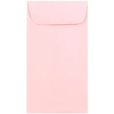 JAM Paper 3.5" x 6.5"  Baby Pink Pastel Coin Business Envelopes, 50ct.