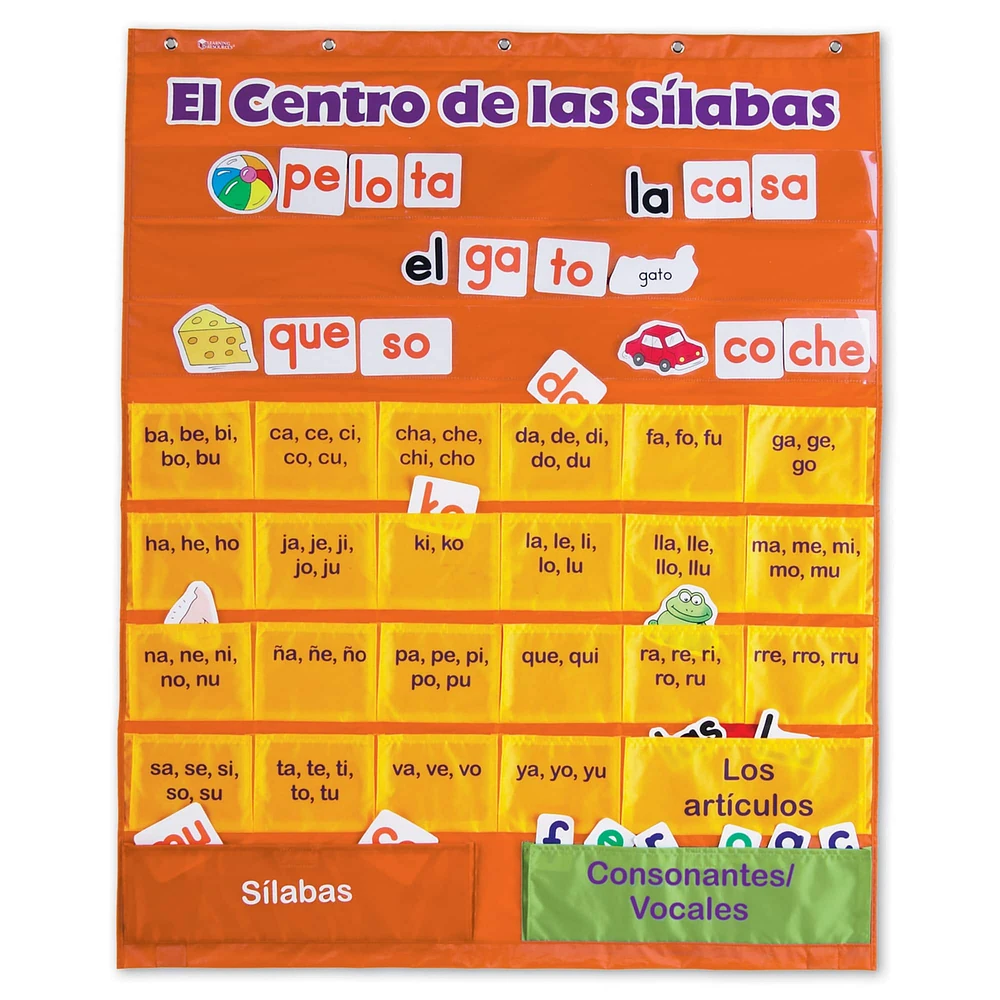 Learning Resources El Centro de las Sílabas Spanish Syllables Pocket Chart