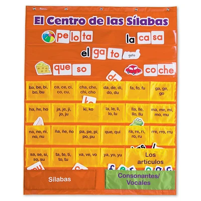 Learning Resources El Centro de las Sílabas Spanish Syllables Pocket Chart