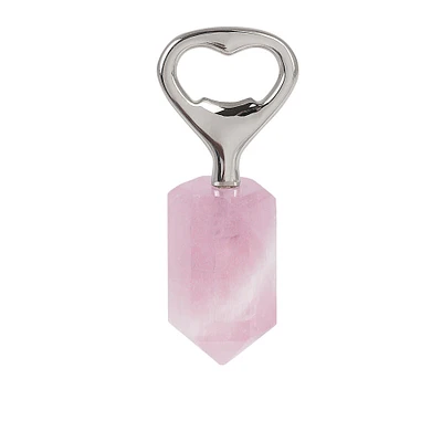 Bottle Opener with Rose Quartz