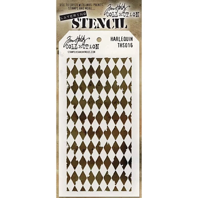 Stampers Anonymous Tim Holtz® Harlequin Layered Stencil, 4" x 8.5"