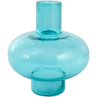 Blue Glass Rounded Vase Set