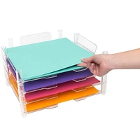 We R Memory Keepers® Clear Stackable Acrylic Paper Trays, 4ct.