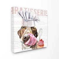 Stupell Industries Chocolate Labrador Dog Kitchen Bakery Pet Watercolor Painting Canvas Wall Art