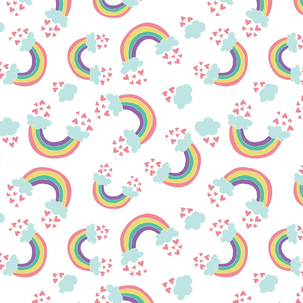 Rainbows & Hearts Flannel