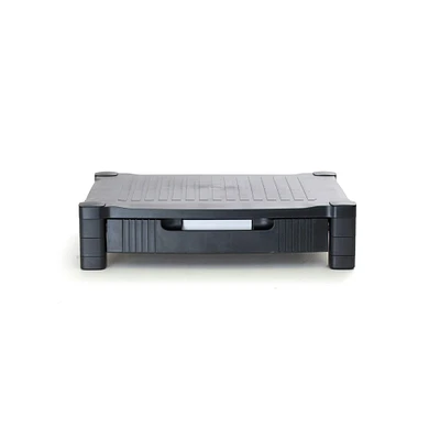 Mind Reader Black Monitor Stand Riser With Drawer Storage