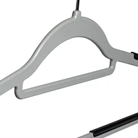 Honey Can Do & Black Rubber Grip No-Slip Plastic Hangers