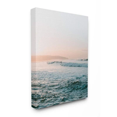 Stupell Industries Surfing the Tide Beach Wave Photograph Canvas Wall Art