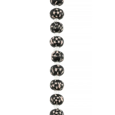 Black & White Clay Round Beads, 10mm by Bead Landing™