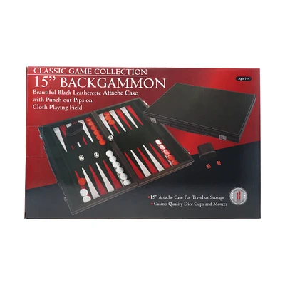 Classic Game Collection 15" Backgammon Set
