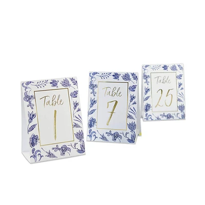 Kate Aspen® Blue Willow Wedding Table Numbers 1-25