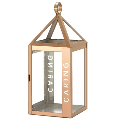 17.5" Large Rose Metal Caring Lantern