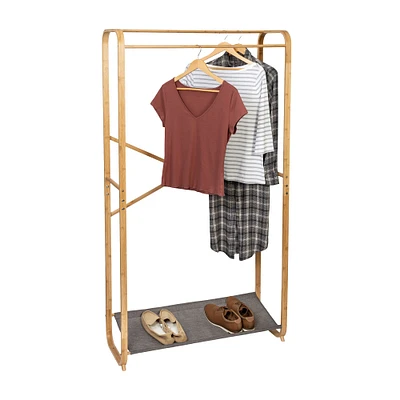 Honey Can Do Bamboo & Canvas Garment Rack