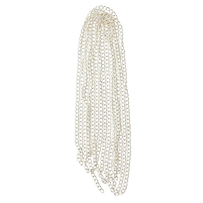 12 Pack: 96" Silver Open Curb Chain by Bead Landing™ 