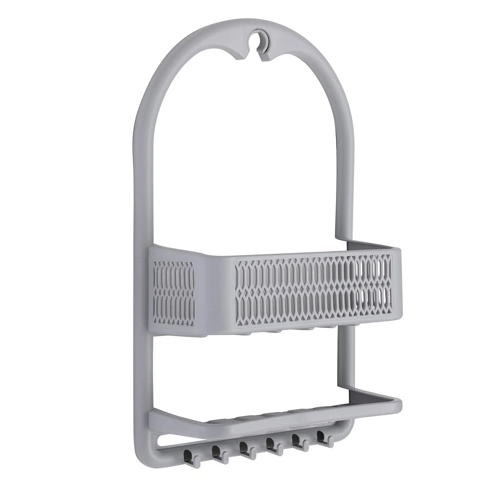 Bath Bliss Gray Molded Shower Caddy