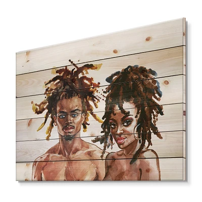 Designart - Portrait of Afro American Couple