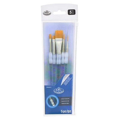 12 Packs: 5 ct. (60 total) Royal & Langnickel® Gold Taklon Brush Set