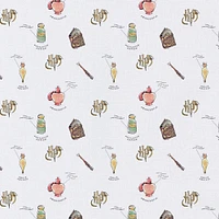 Harry Potter White Watercolor Oddities Precut Cotton Fabric