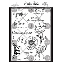 Maker Forte Bloom & Grow Poppy Clear Stamps by Hedgehog Hollow