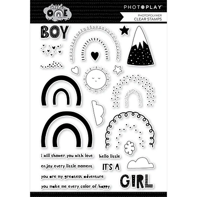 PhotoPlay™ Rainbows & Baby Photopolymer Clear Stamps