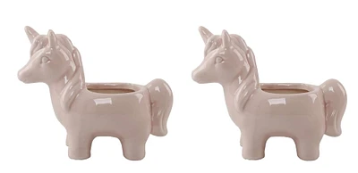 Flora Bunda Pink Ceramic Unicorn Pot Set