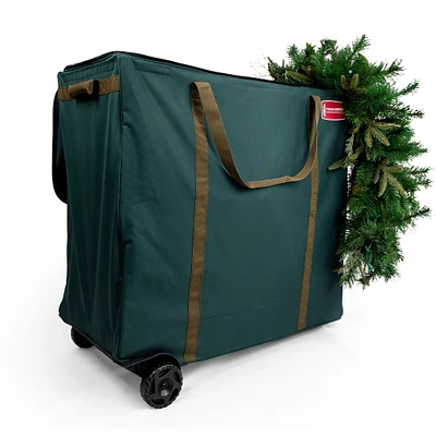 Treekeeper Rolling Multi Use Christmas Decoration Storage Bag with Wheels