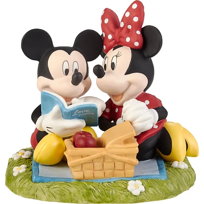 Precious Moments Disney® 5.25" Mickey Mouse and Minnie Mouse Life With You Is Always A Picnic Bisque Porcelain Figurine