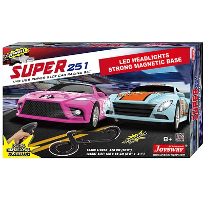 Joysway® Super 251 USB Power Slot Car Racing Set