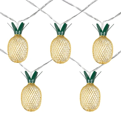 10ct. LED Gold Pineapple String Lights