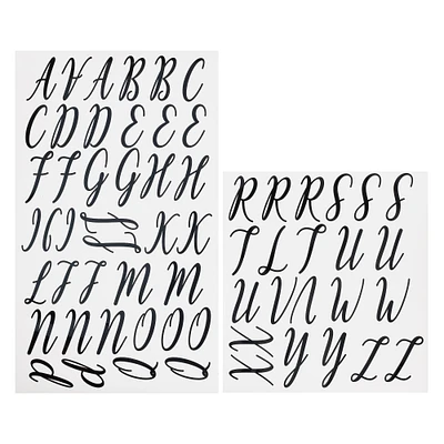 12 Packs: 62 ct. (744 total) Iron-On Black Fun Font Letters by Make Market®