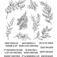 Stampers Anonymous Tim Holtz® Sketch Greenery Cling Stamps