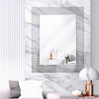 Head West® 29" Geometric Square Lattice Trellis Accent Wall Mirror