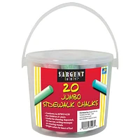 Sargent Art® Jumbo Sidewalk Chalk Bucket, 6 Packs of 20