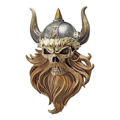 Design Toscano 12" The Skull of Valhalla Viking Warrior Wall Statue