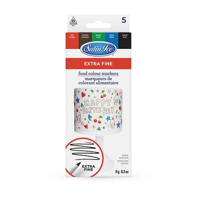 Satin Ice® Extra Fine Tip Food Color Markers Set