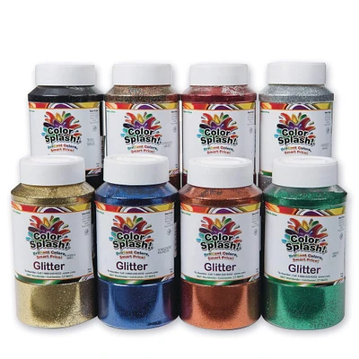 Color Splash!® Assorted Glitter in Jar, 8ct.