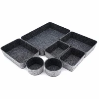 Welaxy Piece Felt Round Cups & Trays Drawer Organizer Set