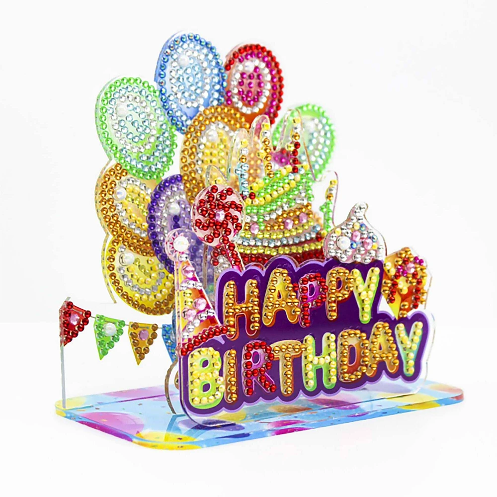 Sparkly Selections Happy Birthday 3D Decoration Diamond Painting