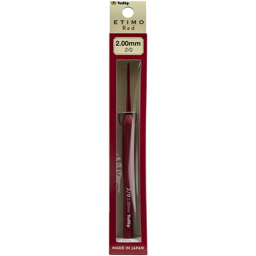 Tulip® Etimo Red Aluminum Crochet Hook with Cushion Grip