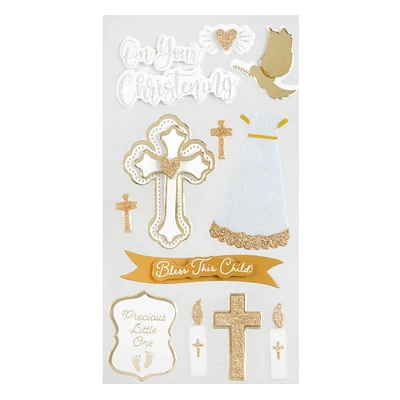 12 Pack: Christening Baby Stickers by Recollections™