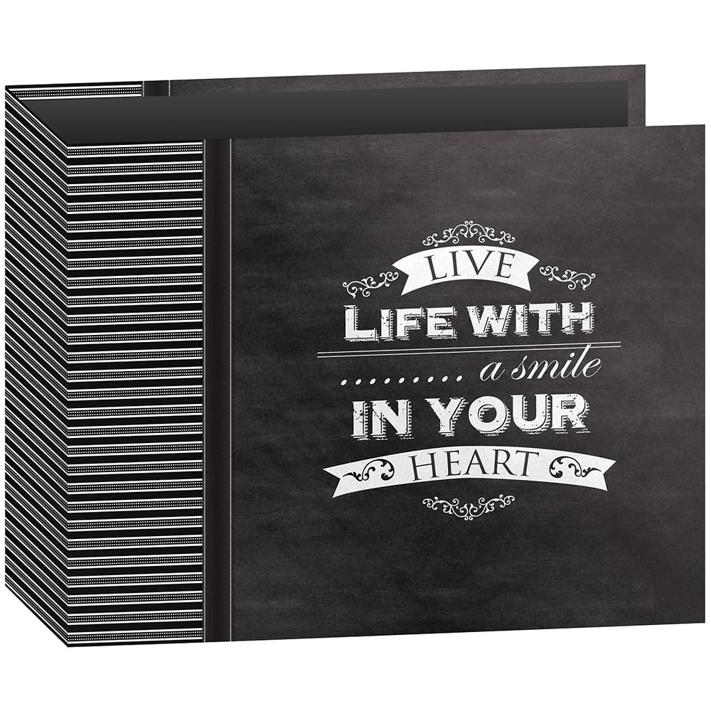 Pioneer® 3-Ring Smile Chalkboard Album, 12" x 12"