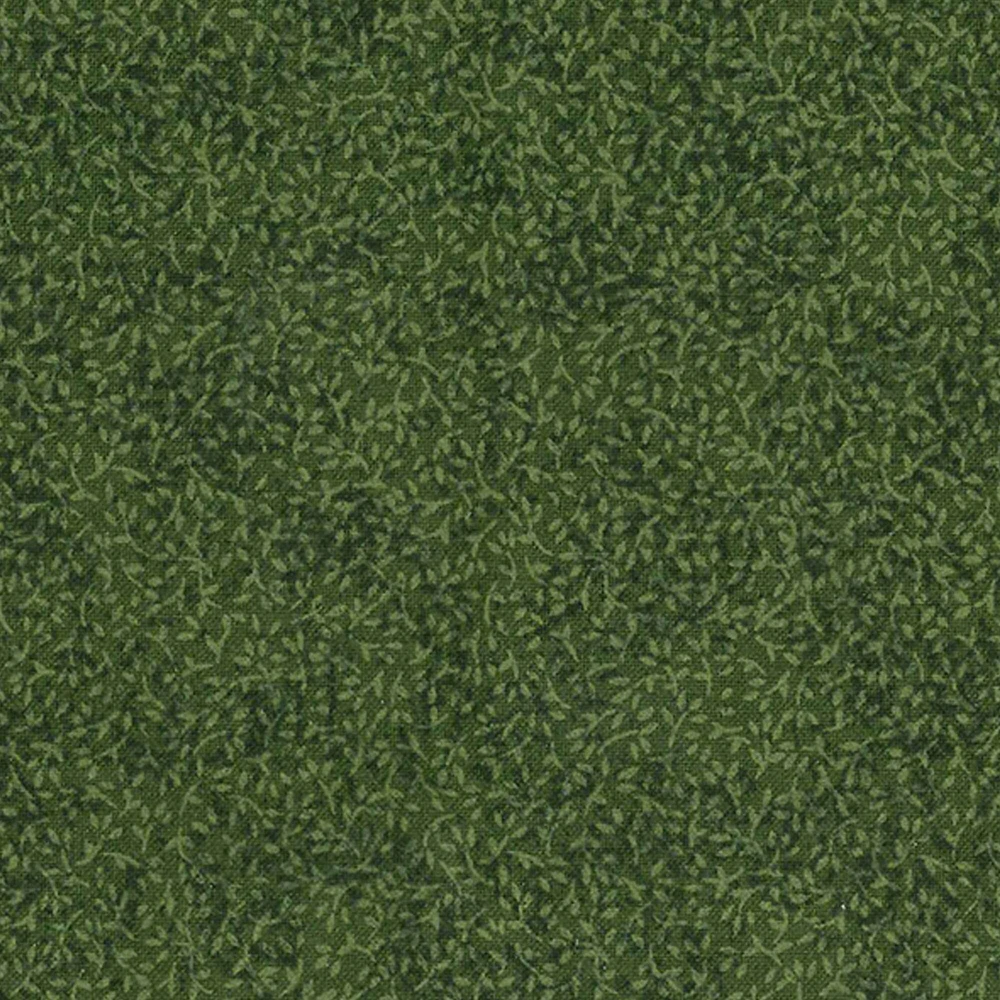 Fabric Traditions Dark Green Illusions Vine Print Cotton Fabric