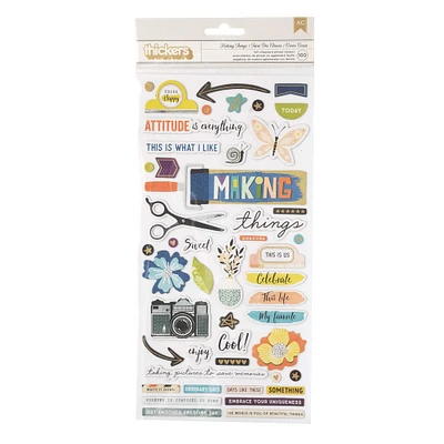 Thickers™ Vicki Boutin Print Shop Making Things Phrase Chipboard Stickers