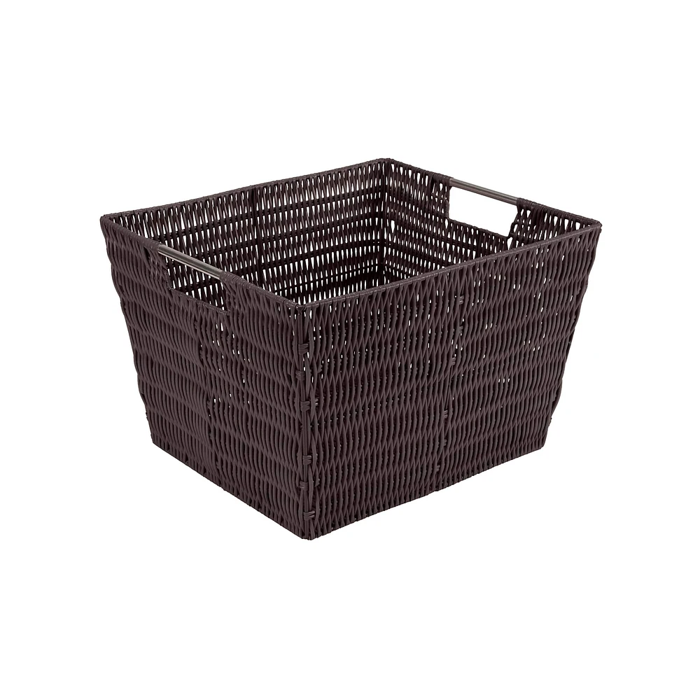 Simplify Chocolate Rattan Storage Basket