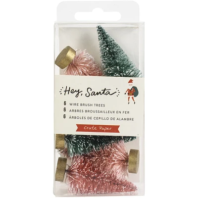 Crate Paper Hey Santa Wire Brush Trees