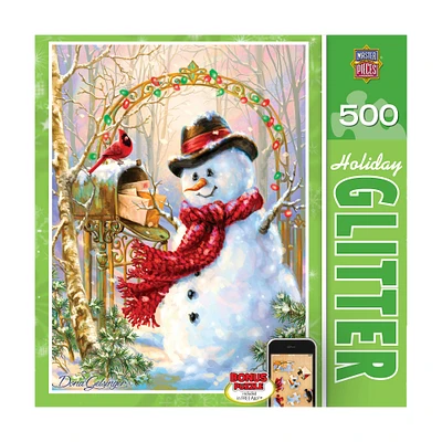 Letters to Frosty 500 Piece Holiday Glitter Puzzle