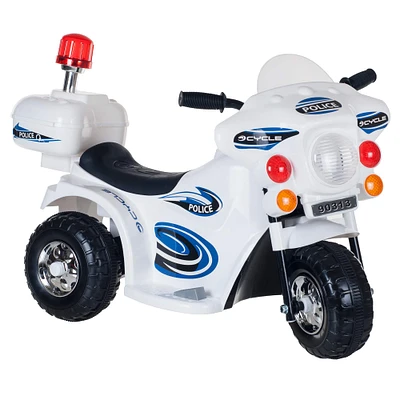 Toy Time White & Blue Battery Powered Ride-On Police Motorcycle